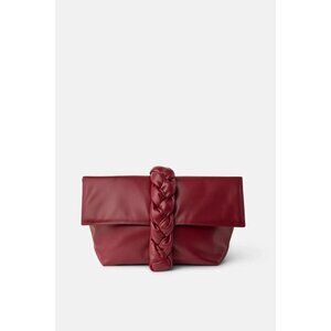 DeMellier Red Clutch with Braided Detail